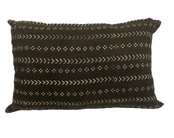 Mud Cloth Handwoven cushion - (184.14) Black