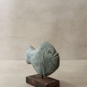 Stone Fish Sculpture - Zimbabwe - 30.1