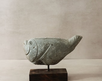 Stein Fisch Skulptur - Simbabwe - 31.2