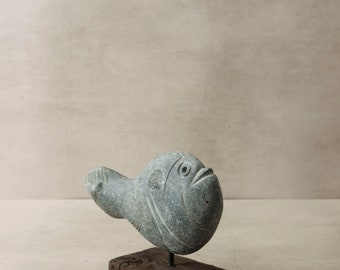 Stone Fish Sculpture - Zimbabwe - 29.1