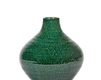 Dunkelgrün glasierte Shades Vase