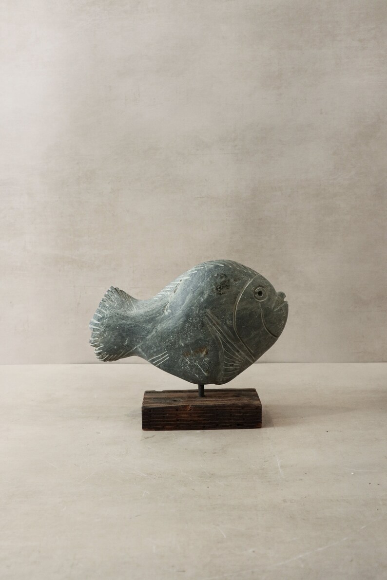 Stone Fish Sculpture - Zimbabwe - 30.1