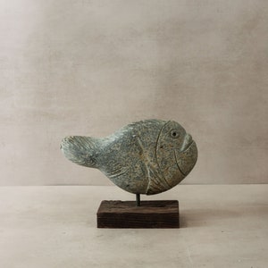 Stone Fish Sculpture - Zimbabwe - 30.2