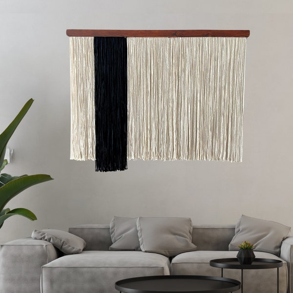 Fiber art wall hanging, Macrame Wall Hanging, dip dye wall hanging, yarn wall hanging, customizable,minimalist and abstract decor, headboard