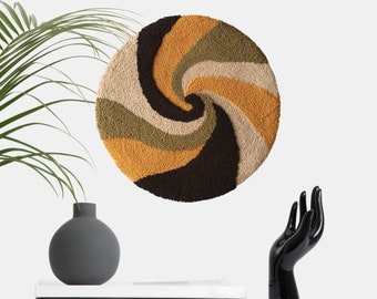 Punch Needle Wall Hanging, Punch Needle art, tufted wall rug, Neutral wall decor, Weaving wall hanging, housewarming gifts