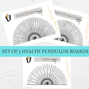 HEALTH PENDULUM BOARDS, Dowsing Chart, Ouija Board, Energy Healing