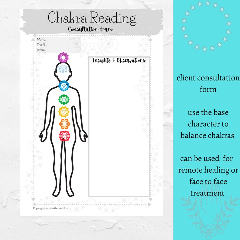CHAKRA PRINTABLE, Chakra Printable, Crystal Healing, Dowsing Chart - Etsy