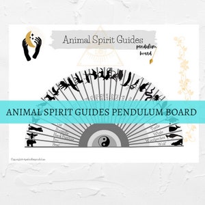 ANIMAL SPIRIT GUIDES Pendulum Board, Dowsing Chart, Energy Healing