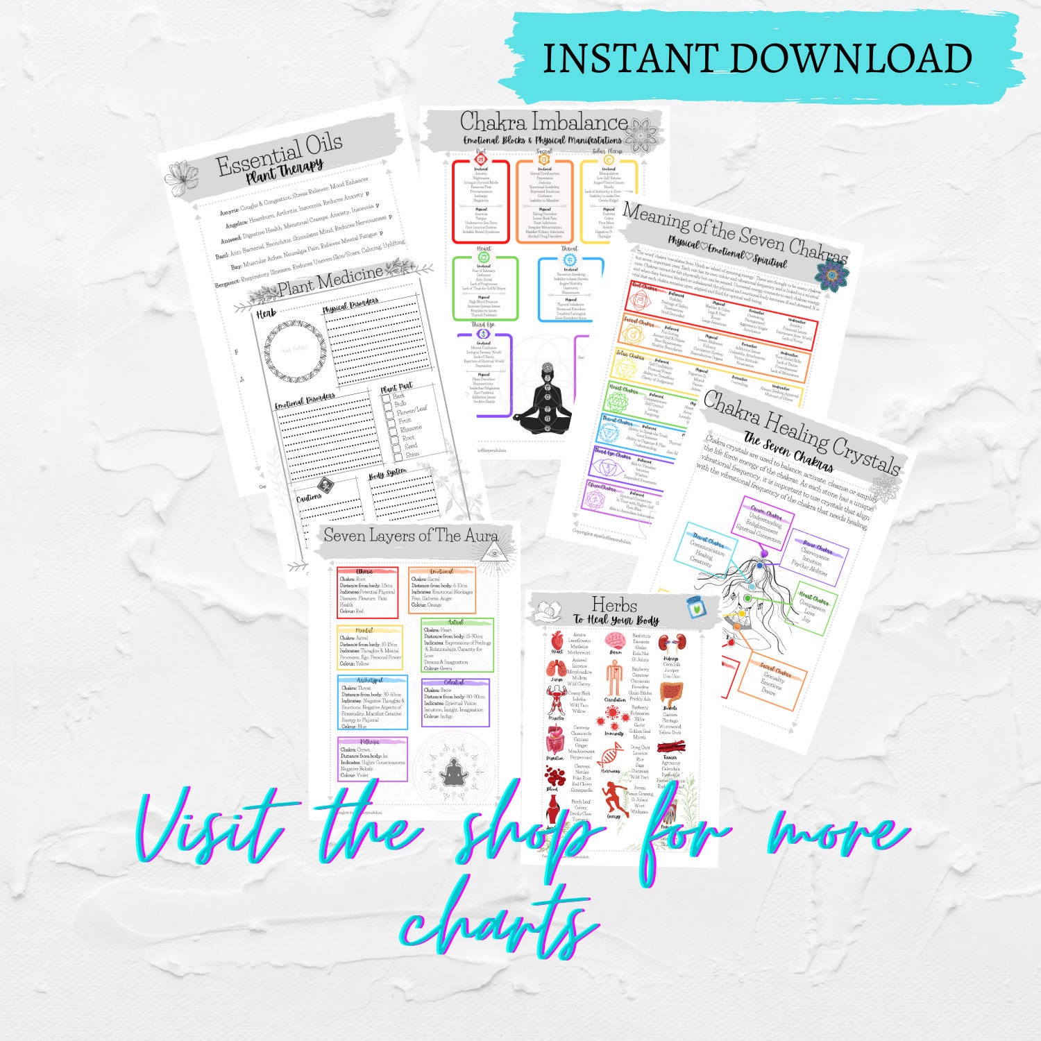 BACH FLOWER REMEDIES Pendulum Board, Dowsing Chart, Grimoire Printable