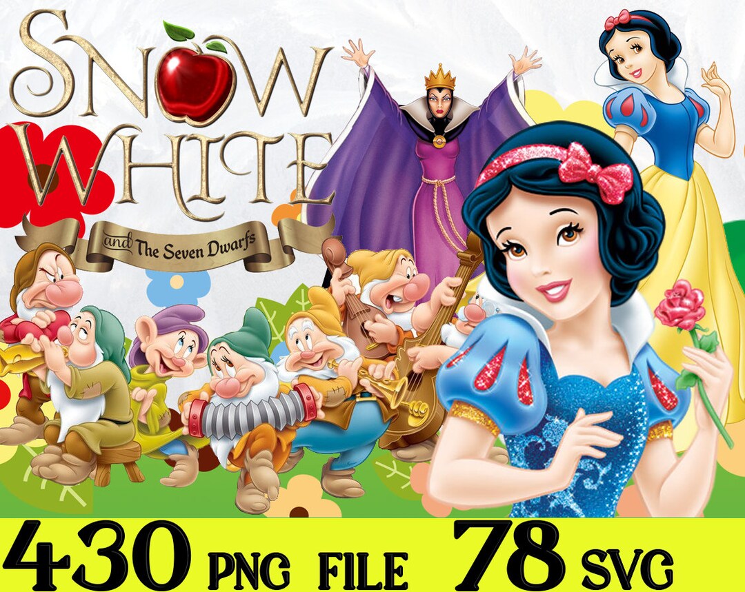 Snow White Clipart,snow White Svg,transparent Background,snow White Png,scrapbook,snow White
