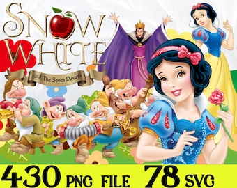 Snow White clipart,Snow White svg,Transparent Background,Snow White png,scrapbook,Snow White bundle,Snow White download,Snow White digital
