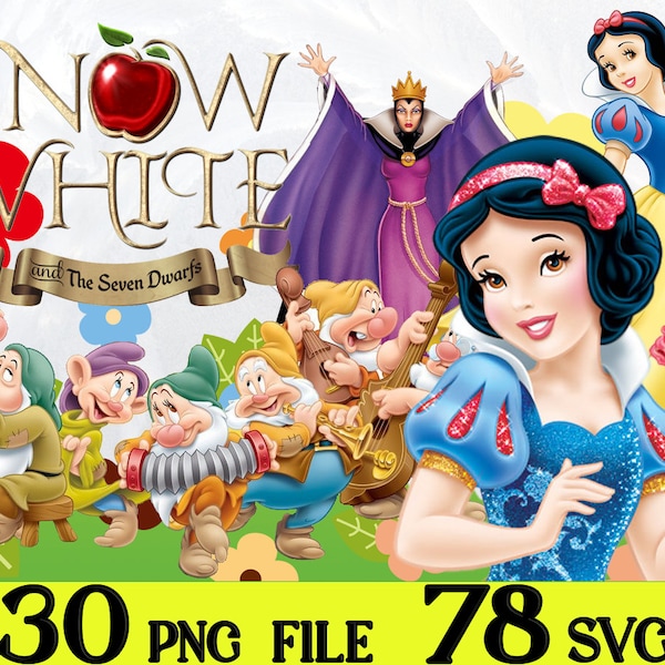 Snow White clipart,Snow White svg,Transparent Background,Snow White png,scrapbook,Snow White bundle,Snow White download,Snow White digital