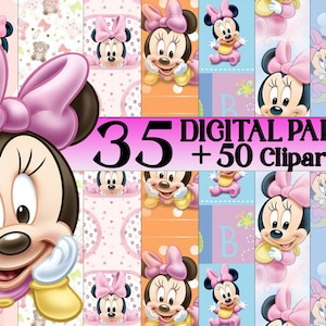 Carta digitale e clipart Baby Minnie, carta Baby Minnie, album, Baby Minnie, clipart Baby Minnie, Baby Minnie png, Baby Minnie Mouse