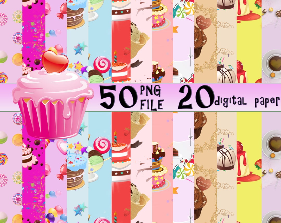 Candy Digital Paper and Clipart,candy,candy Clipart,candy Printable