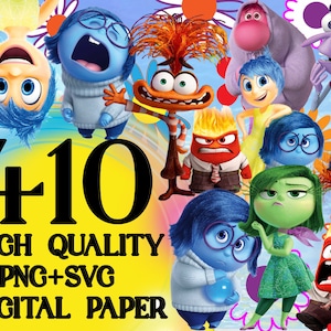 Inside Out 2, papel digital Inside Out, Inside Out png, Inside Out clipart, Inside Out svg, Inside Out Sadness, Raiva, fundo transparente, Medo