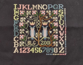 Cross-Stitch - Alphabet Sampler Beautiful Finished Cross-Stitch