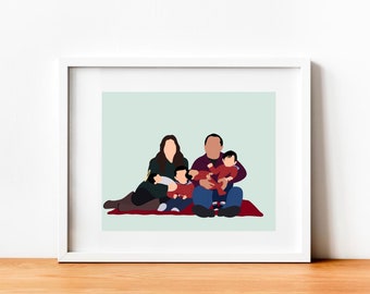 DIGITAL Portrait | Angel Baby Portrait | Minimalist Portrait | Faceless Portrait | Miscarriage| Memorial | Family | Custom