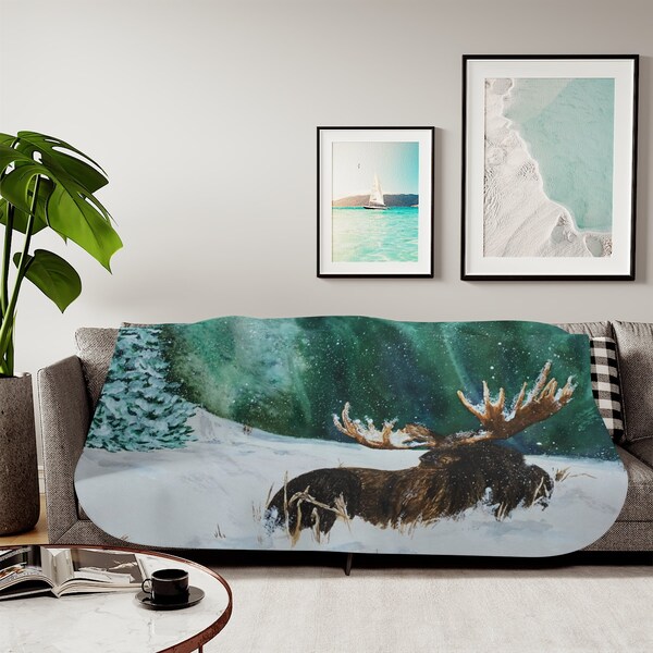 Moose Blanket Etsy