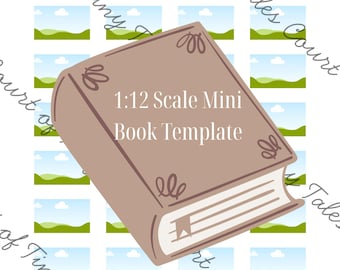 Canva Template for Miniature Book Covers - DIY 1:12 Scale Designs