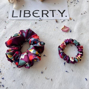 Scrunchies Liberty, Scrunchies para el cabello, Accesorios para el cabello para mujeres y niñas, Satén de seda