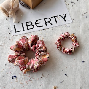 Liberty classic Betsy silk satin Scrunchies,   Hair Scrunchies, Women’s, Girl’s Hair Accessories.Christmas present with gift warp
