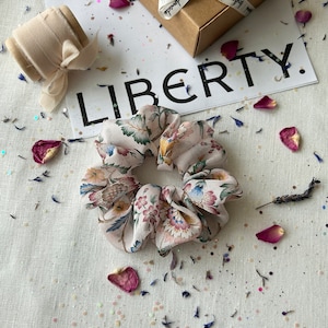 Liberty of London 100% pure silk chiffon scrunchies  with gift wrap
