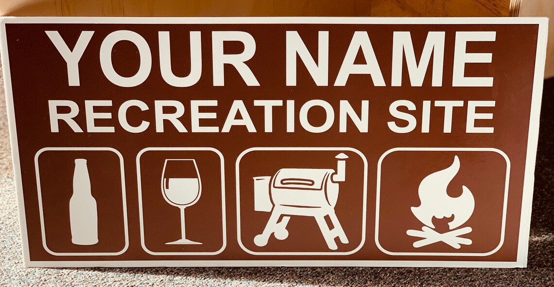 Personalized Replica Forest Service Recreation sign Etsy