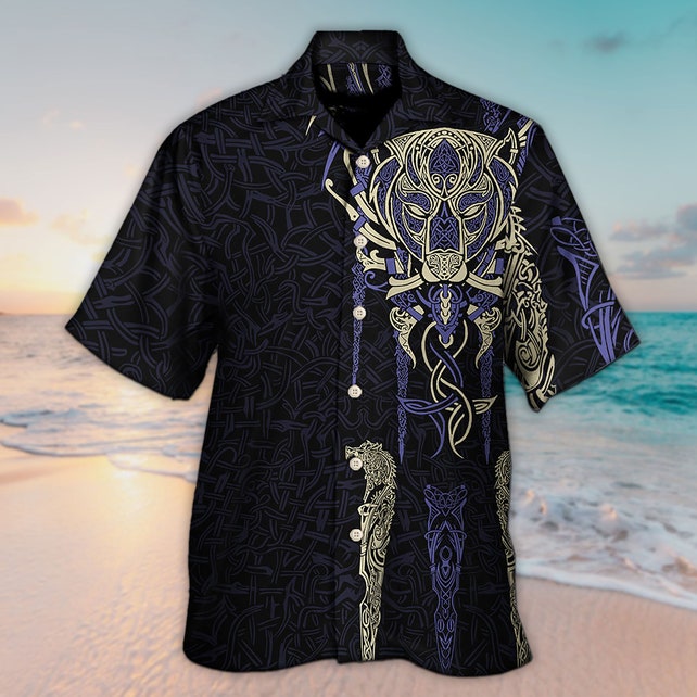 Custom Personalized Unisex Viking Norse Legends Life Style Hawaiian Shirt, Aloha Hawaiian Shirt  Short Sleeve Hawaiian
