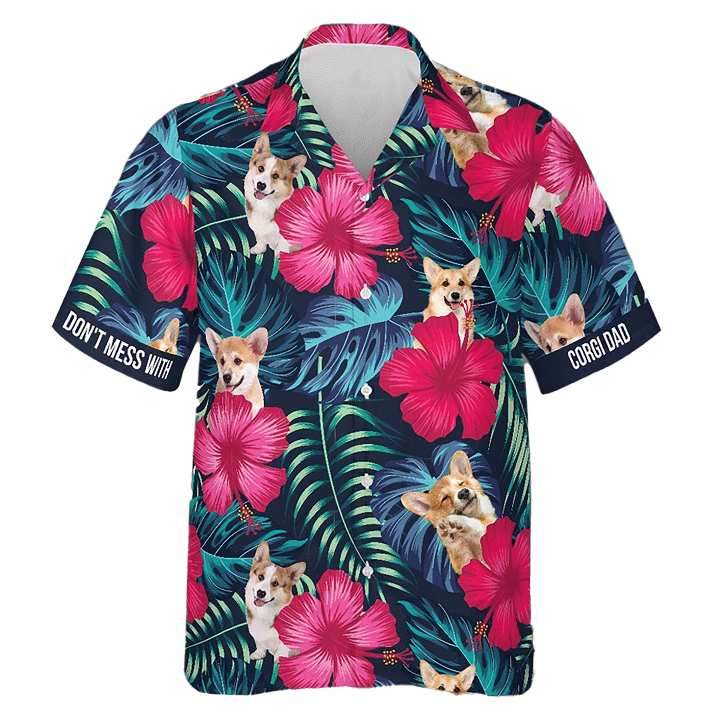 Funny Corgi Hawaiian Shirt Men Women, Corgi Dog Hawaiian Shirts HE0096 main image 0