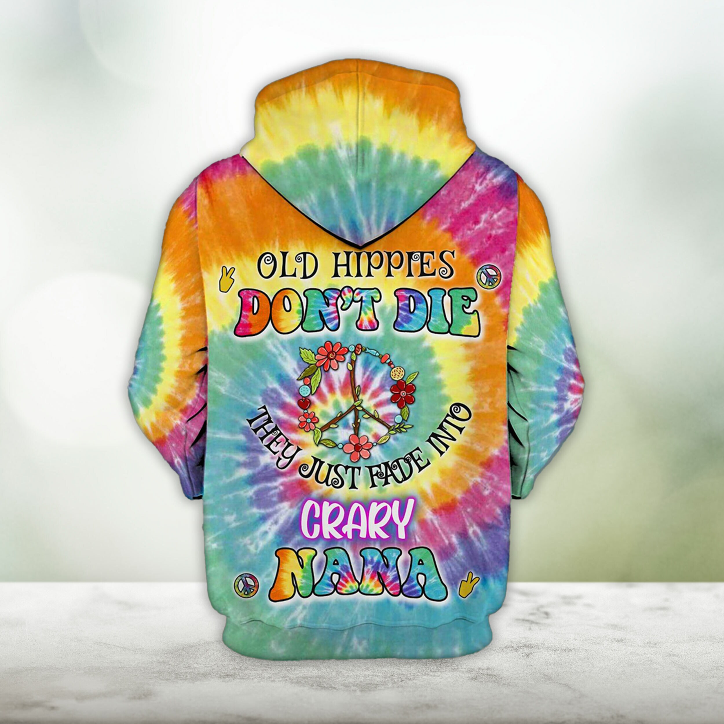 Discover Custom Personalized Old Hippies For Hippie Lover 3D Hoodies