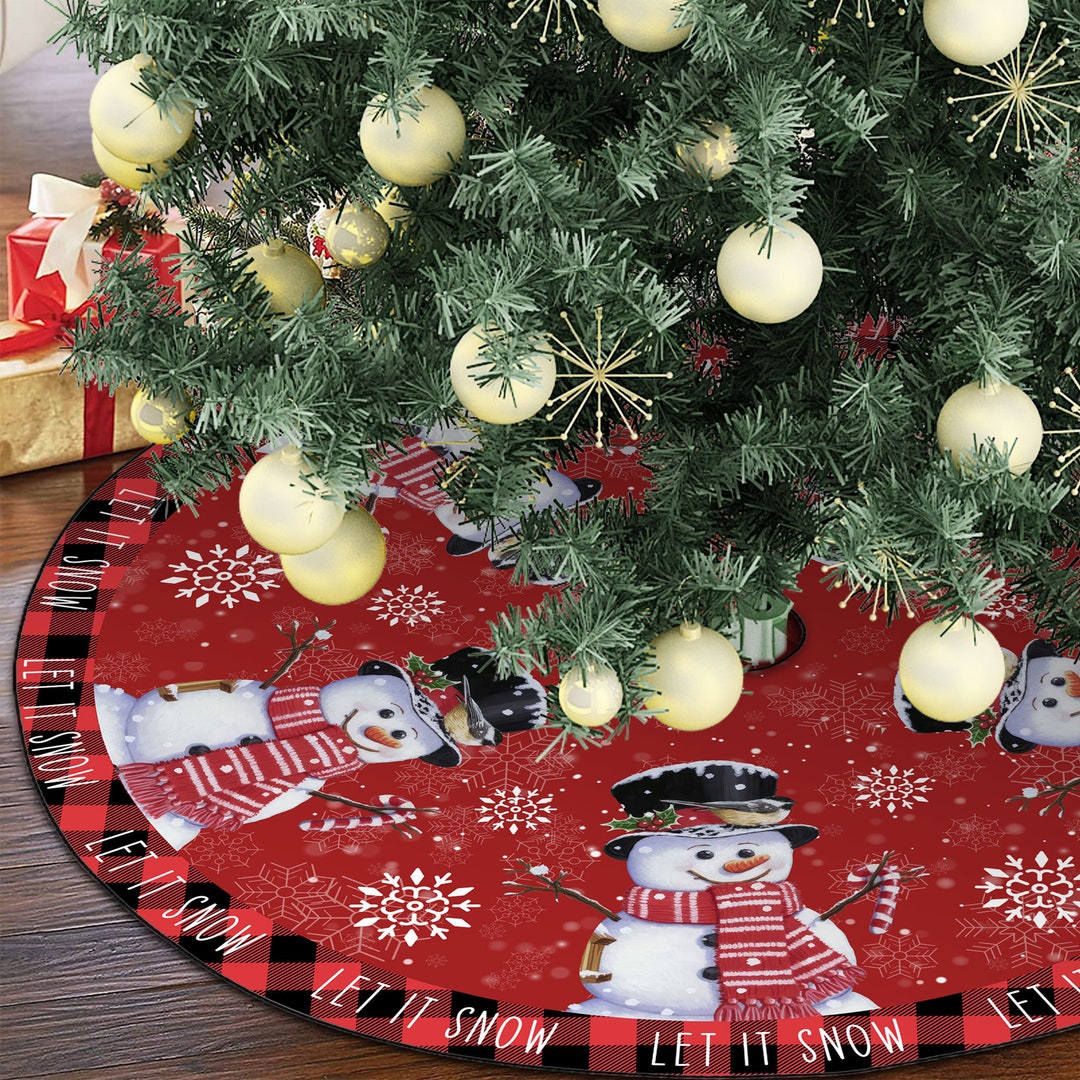 Custom Personalized Christmas Tree Skirt Christmas Pattern Etsy