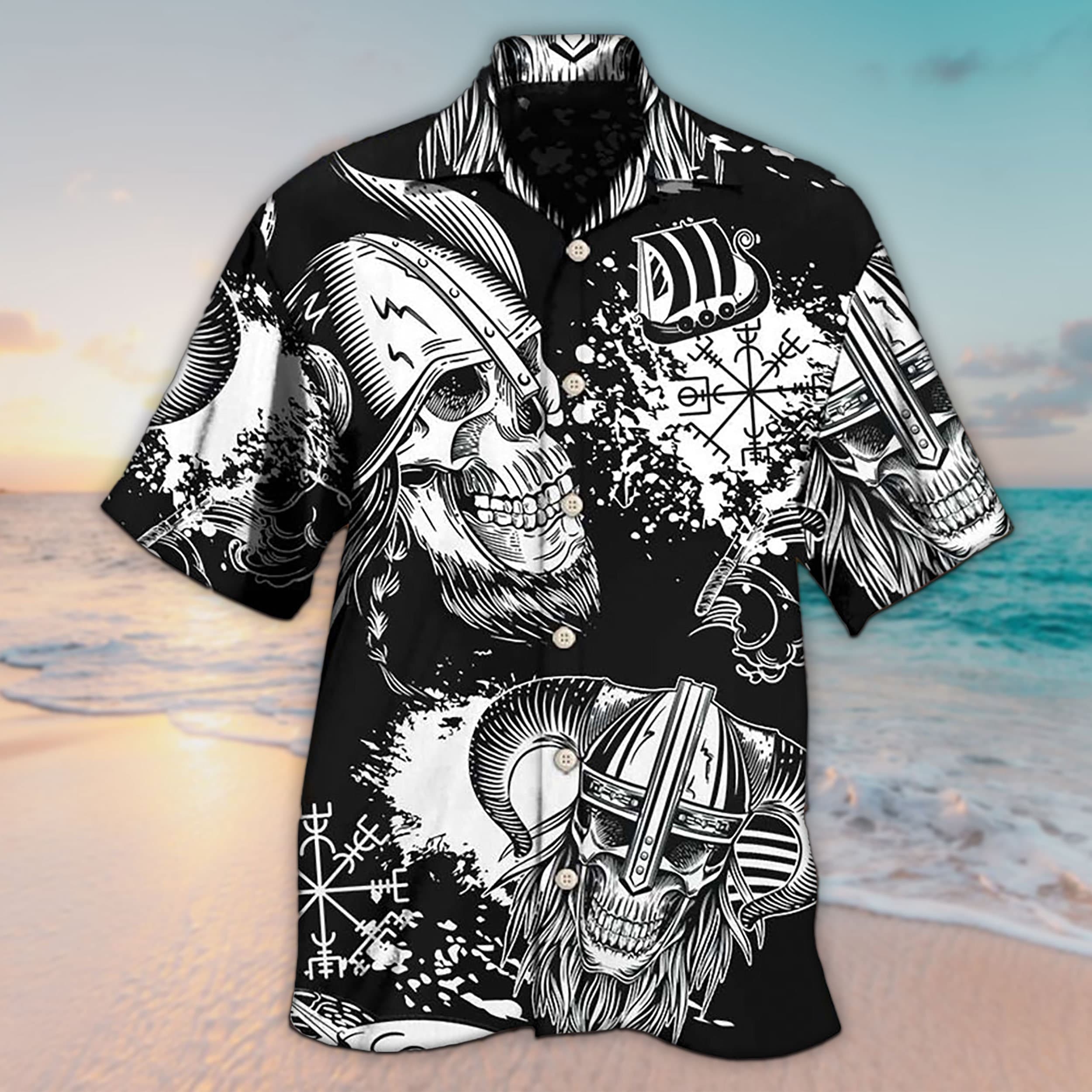 Unisex Viking Victory Life Black Style Hawaiian Shirt