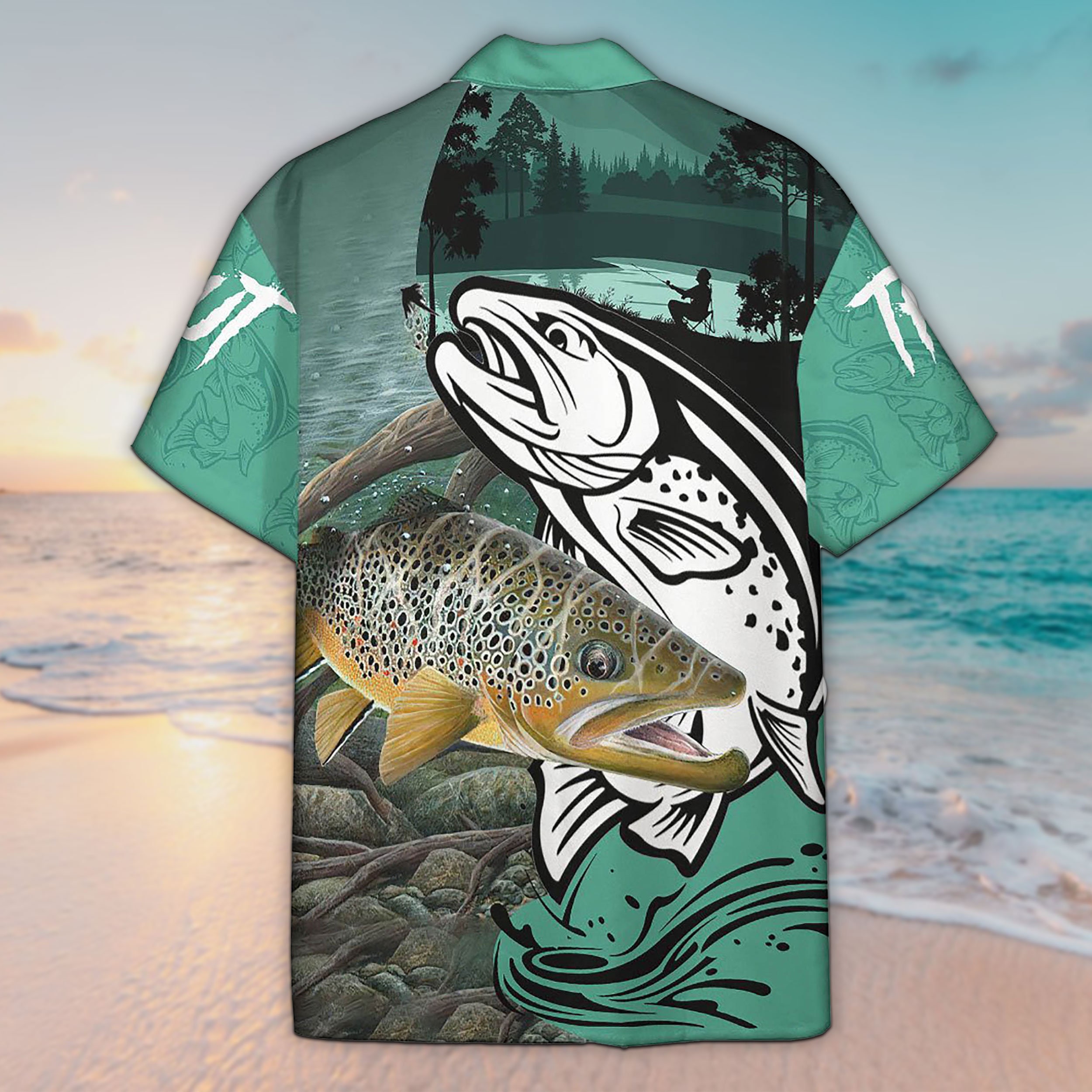 P??che La Truite Chemise Hawa?�enne