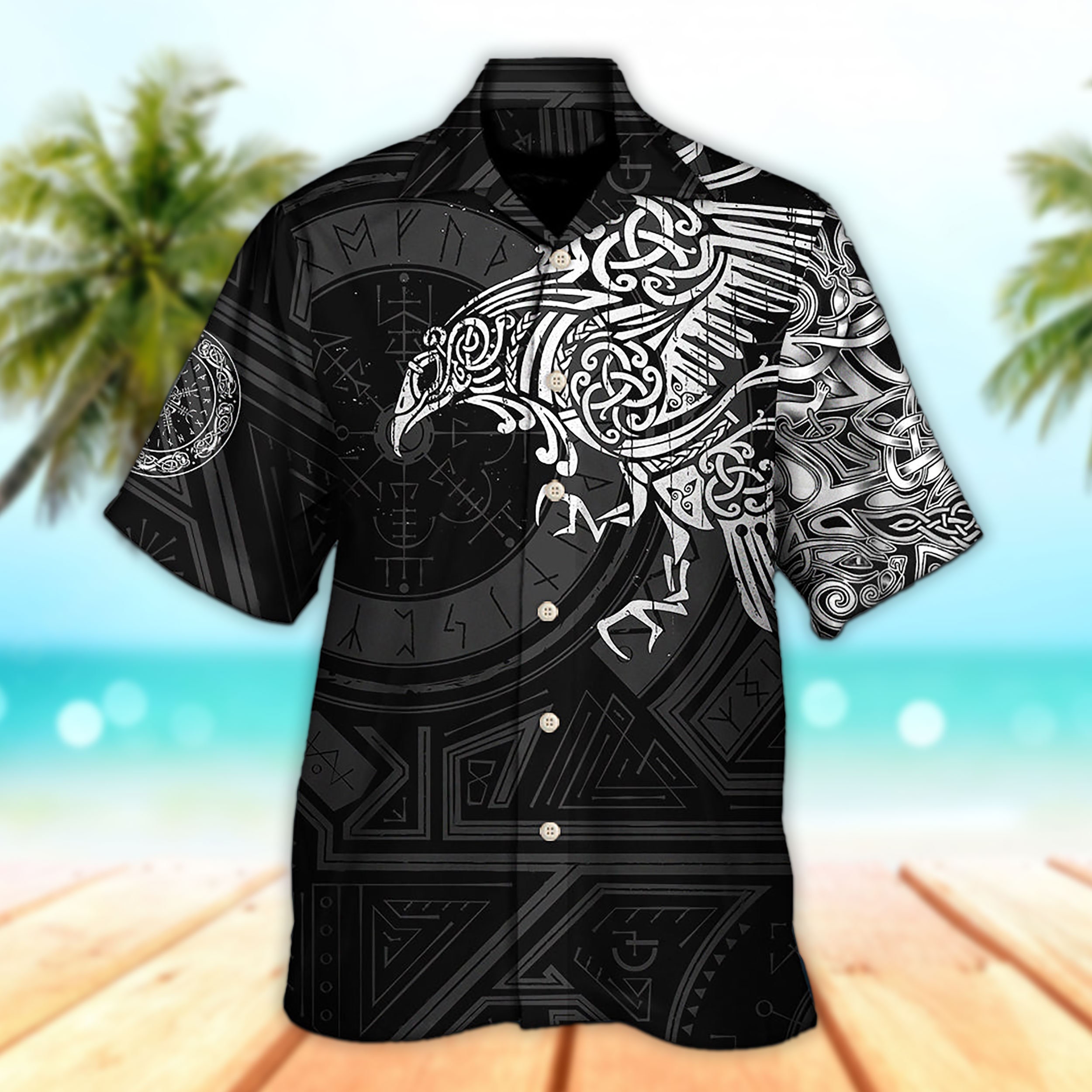 Discover Unisex Viking Valhalla The Ravens Hawaiian Shirt