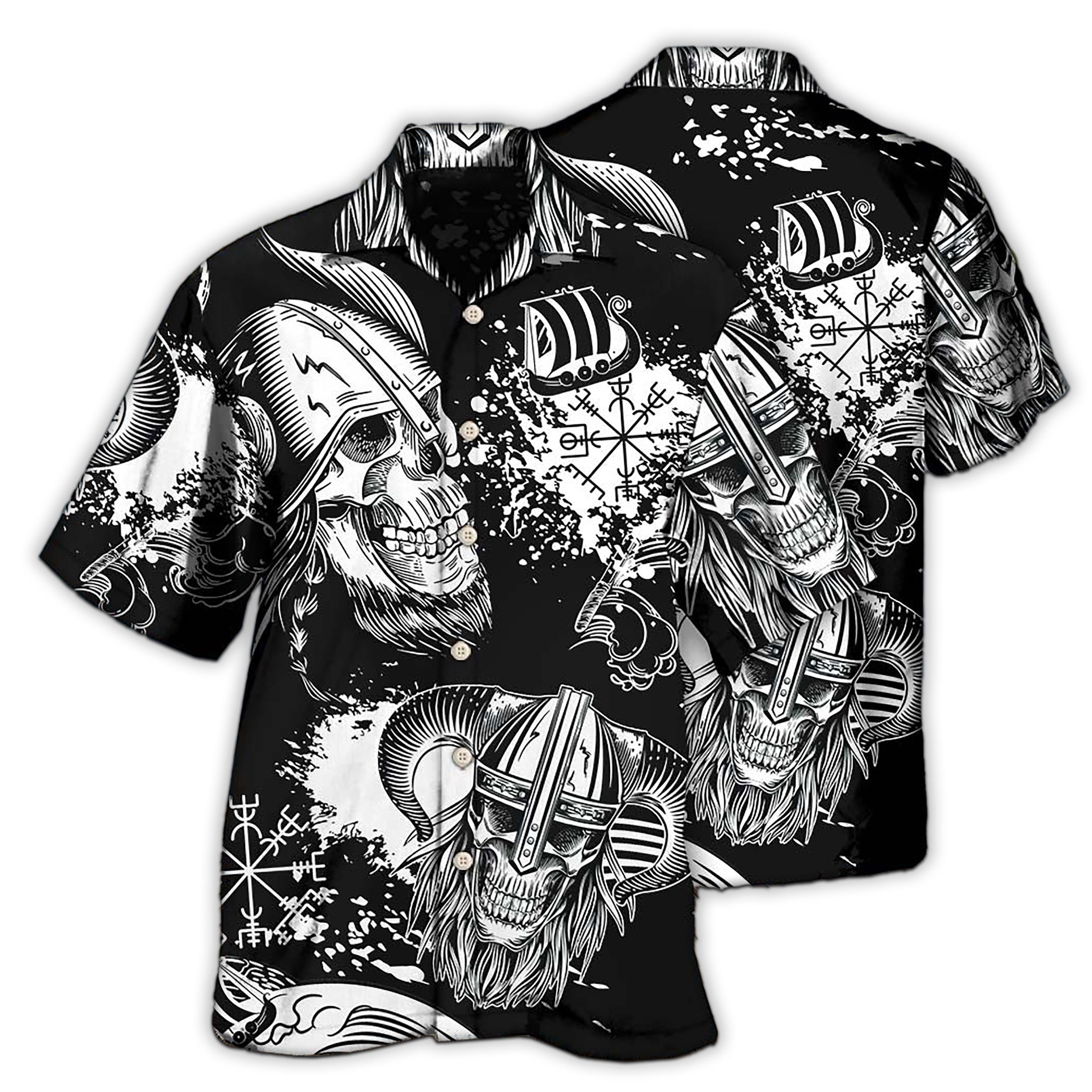 Unisex Viking Victory Life Black Style Hawaiian Shirt