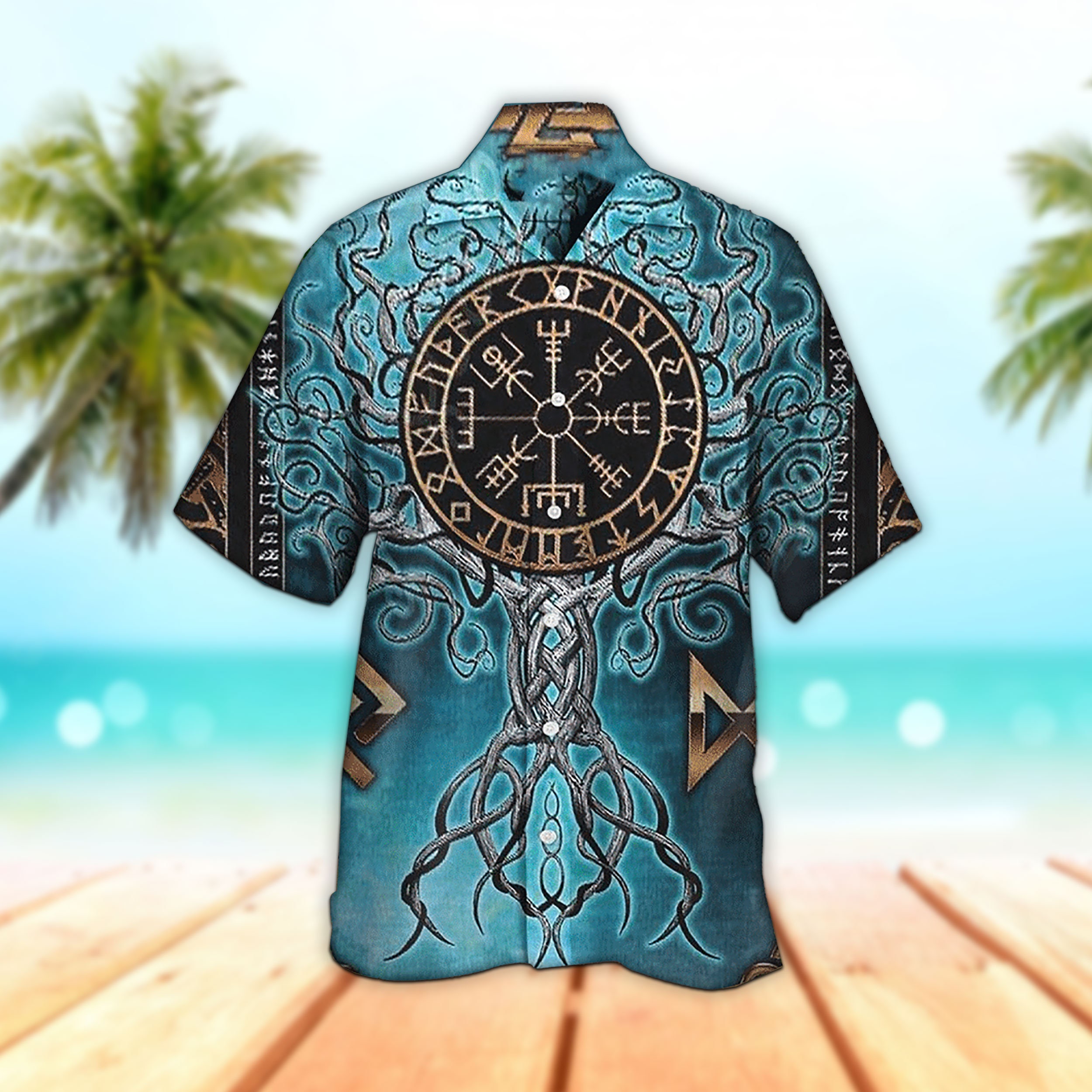 Discover Viking Vegvisir Sign Hawaiian Shirt