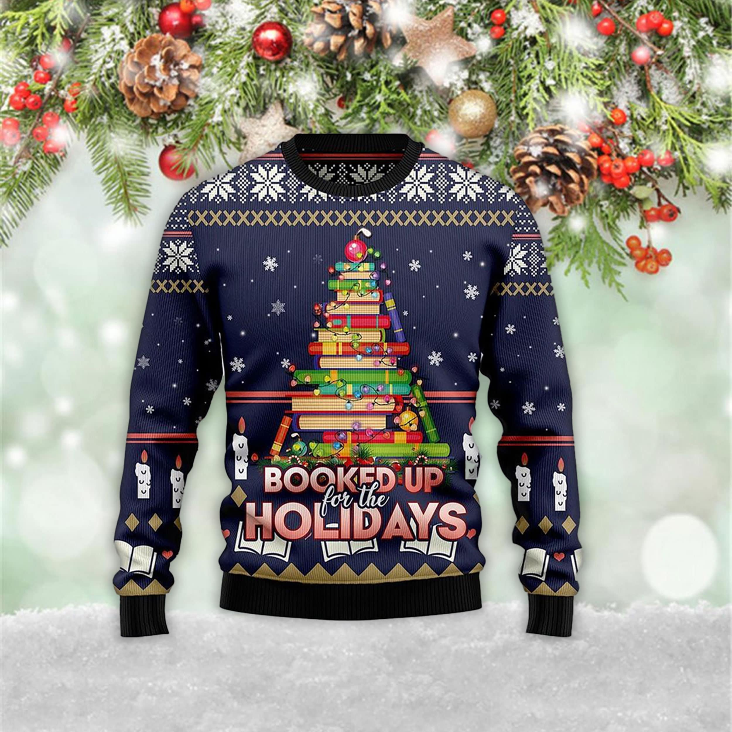 Discover Book Christmas Tree Ugly Christmas 3D Sweater