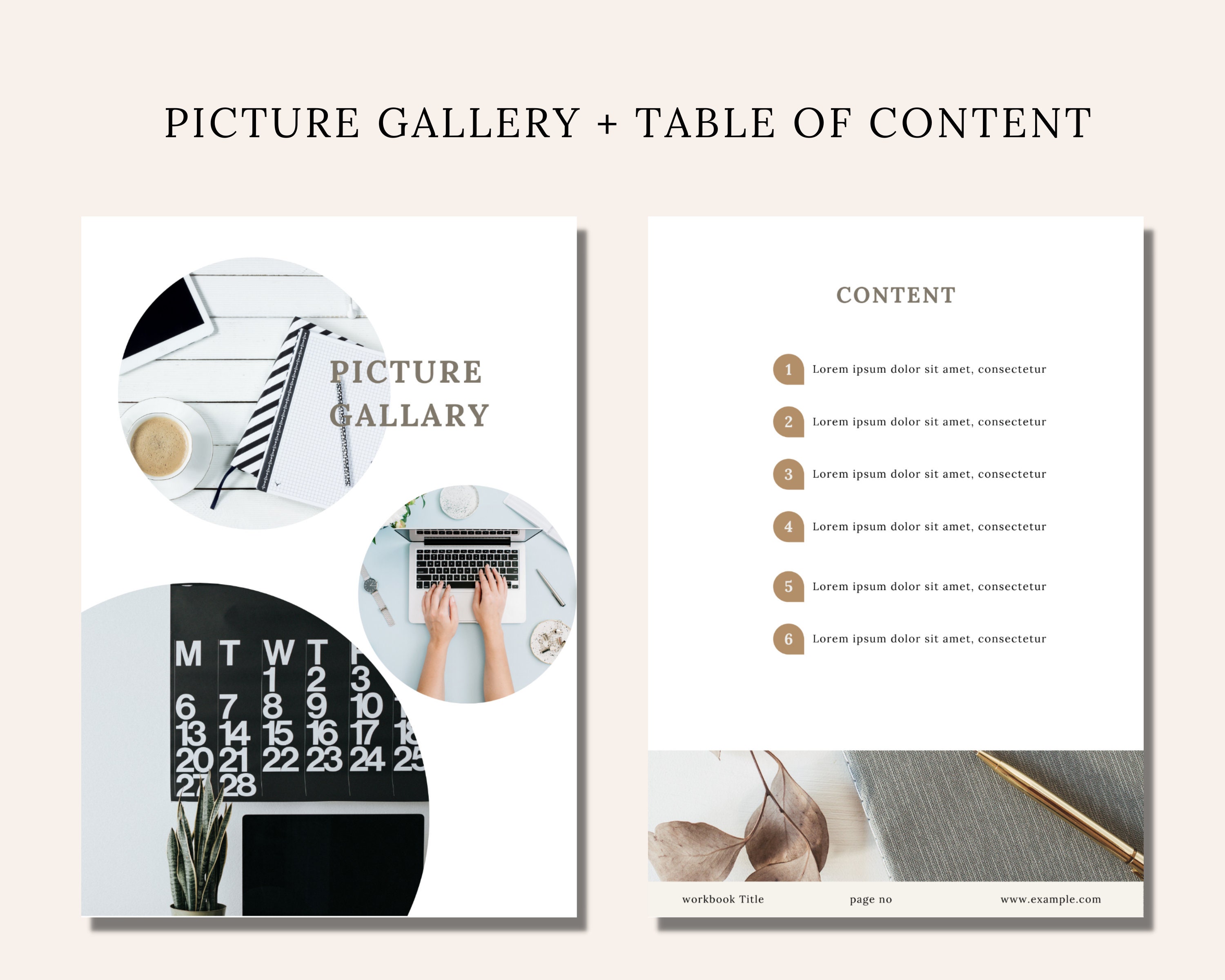 Workbook Template Canva Ebook Template Canva Fully Etsy