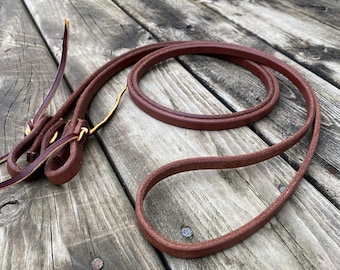 Roping Reins Hermann Oak Harness Leather Hot Oiled Soft and Supple