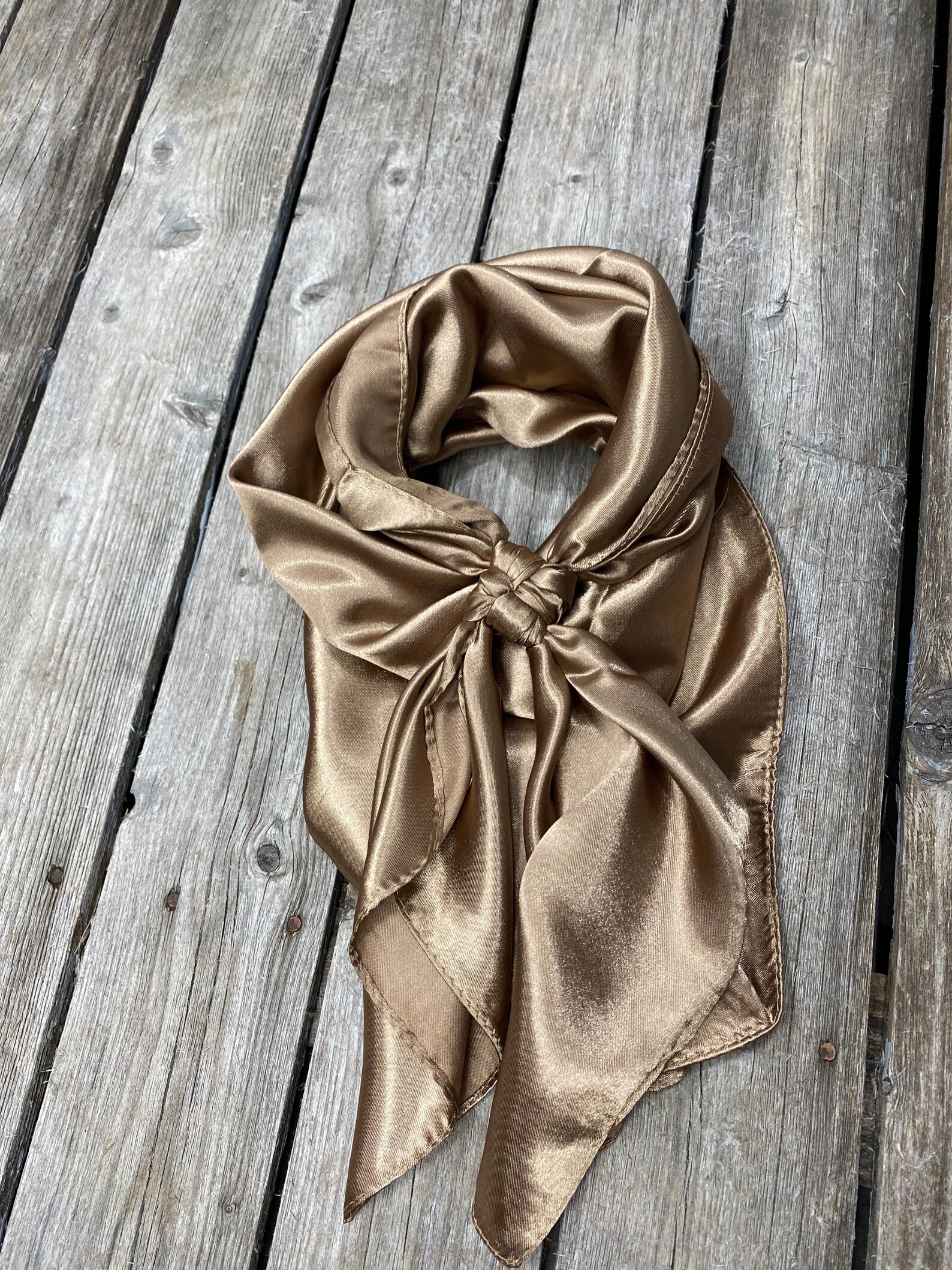Gold Tan Western Cowgirl Cowboy Wild Rag Punchy - Etsy