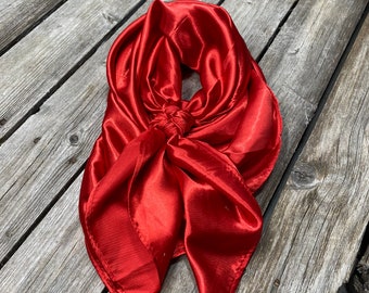 Red Western Cowgirl Cowboy Wild Rag Punchy