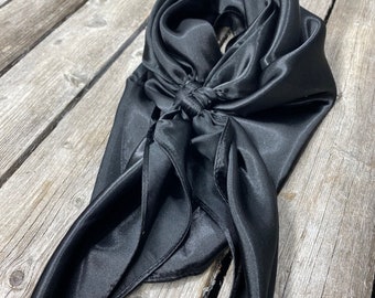 Black Western Cowgirl Cowboy Wild Rag Punchy