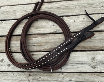 Buckstitch Split Reins Butter Soft Copper Cream