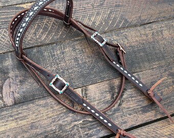 Leather Headstall  Browband Bridle Handmade Custom