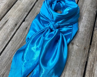 Turquoise Blue Western Cowgirl Cowboy Wild Rag Punchy
