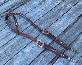 Quick Change Single Ear White Buckstitch Copper Buckles
