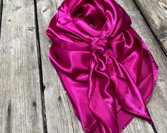 Dark Hot Pink Western Cowgirl Cowboy Wild Rag Punchy