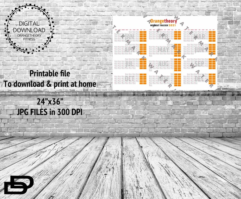 Orangetheory workout tracker calendar 2021 Etsy