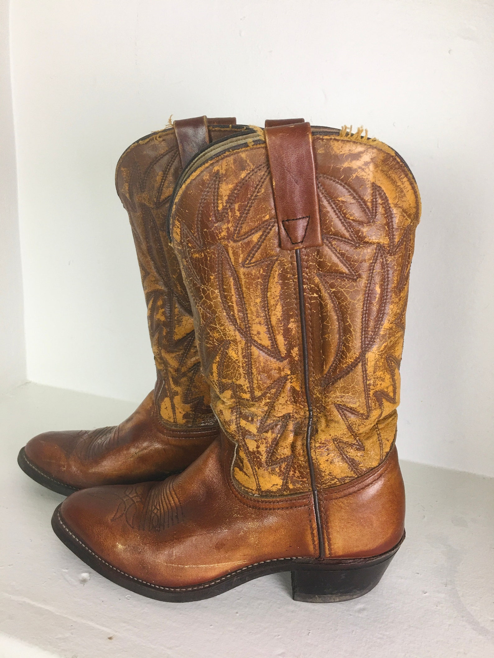 Orange Tab Levi's Cowboy Boots / M 8.5 Etsy