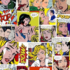 Comics Characters/Pop Art Fabric/UPHOLSTERY/Sofa/Chair/Cushion/Pillow/Tablecloth/Runner/Home décor/ Drapery Fabric, By The Yard/56 inch